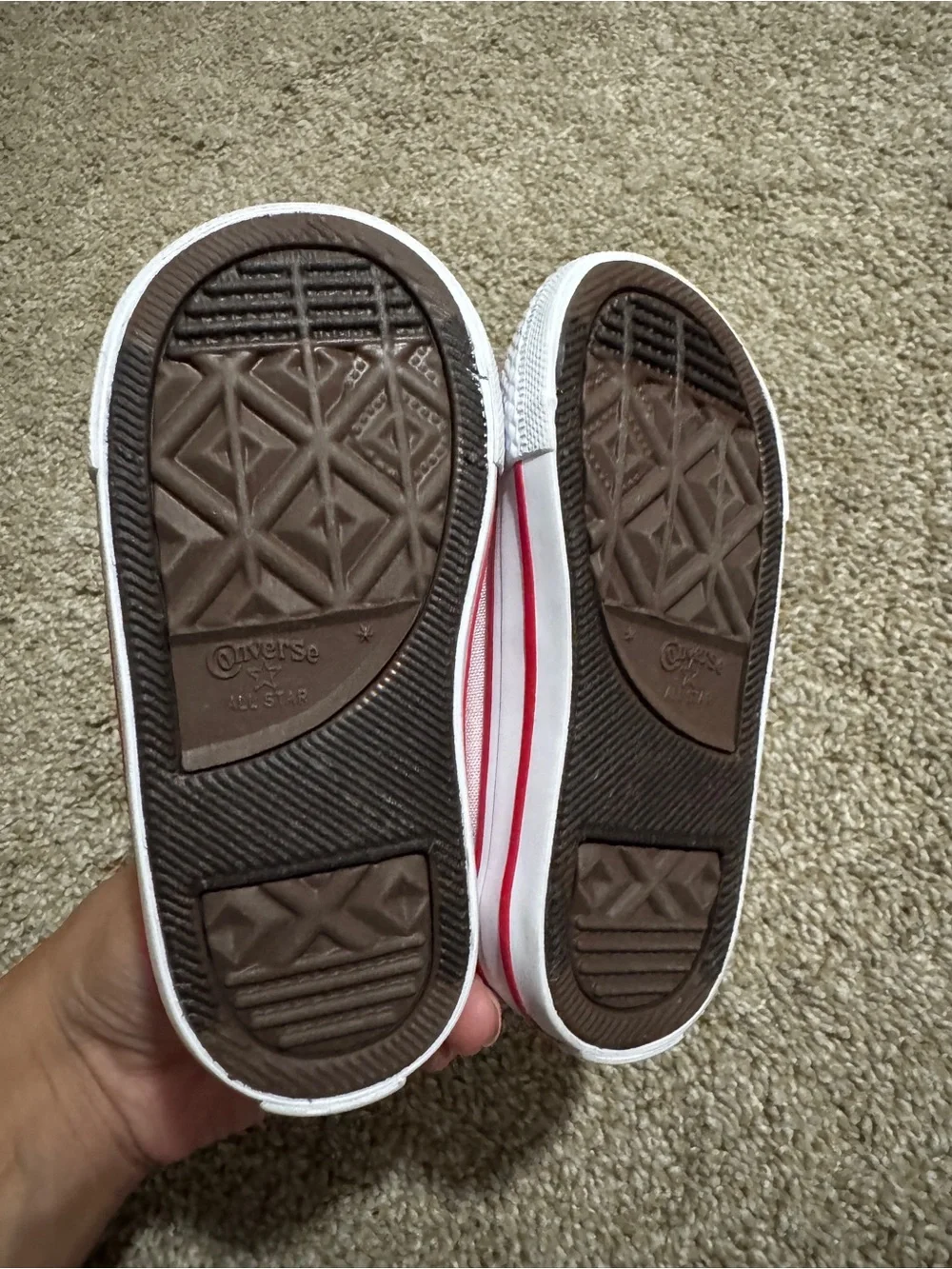 Toddler Girl’s Size 6 Infant Converse CTAS OX in Barely Rose Shoes